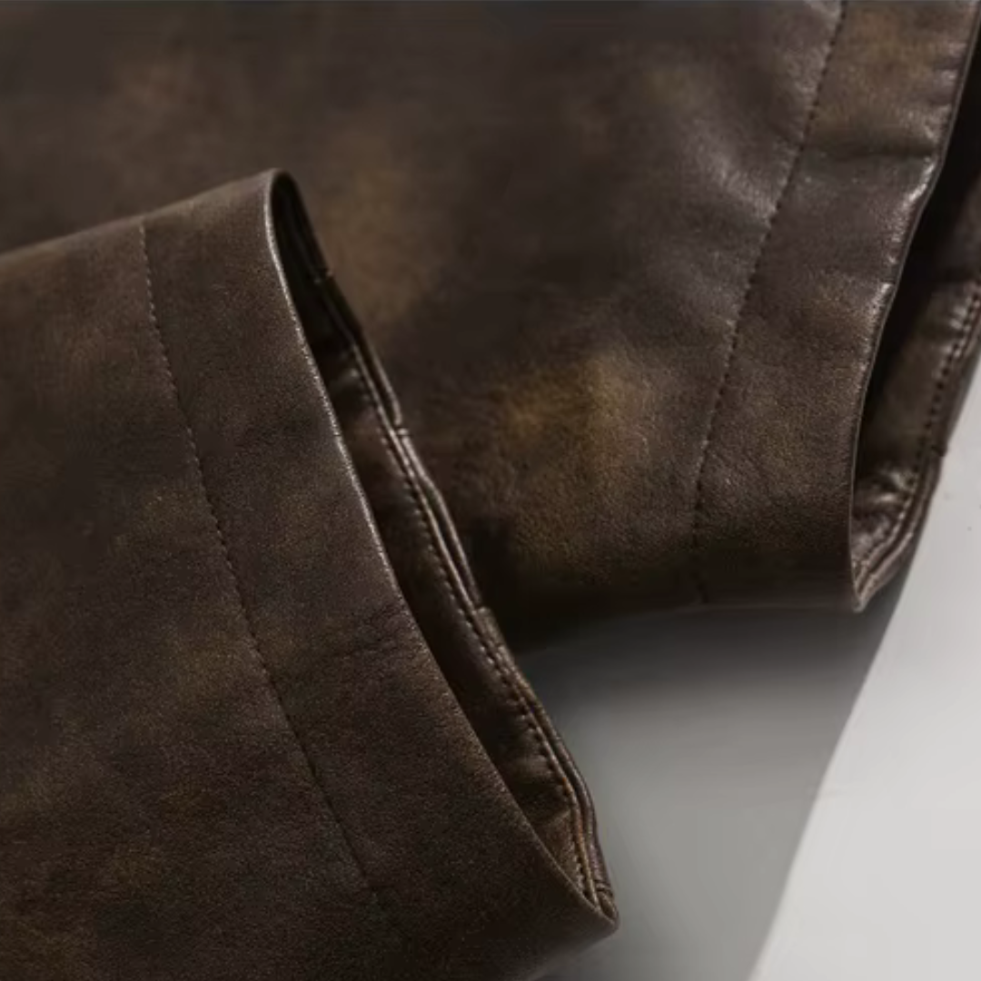 Wellington Vintage Washed Leather Jacket