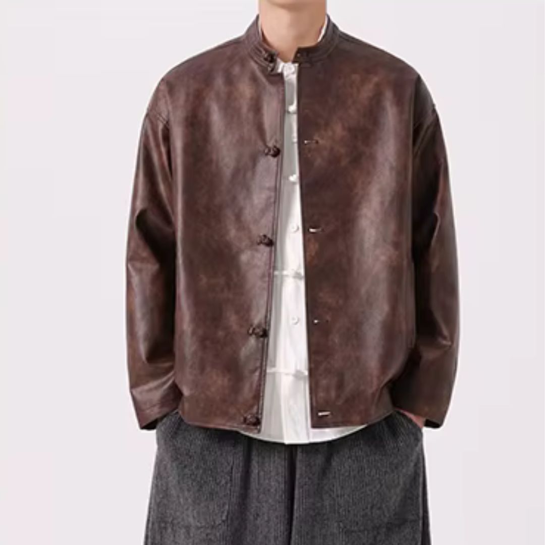 Wellington Vintage Washed Leather Jacket