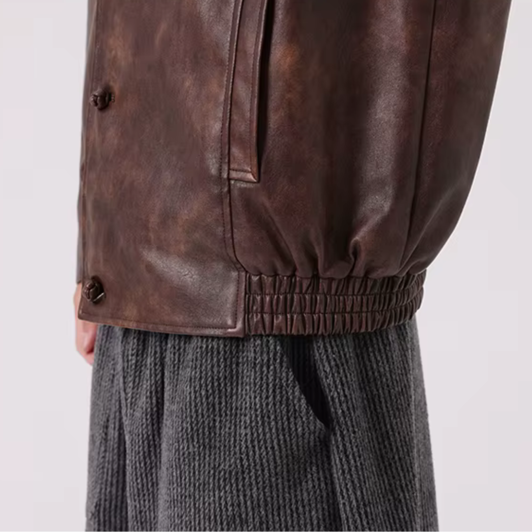 Wellington Vintage Washed Leather Jacket