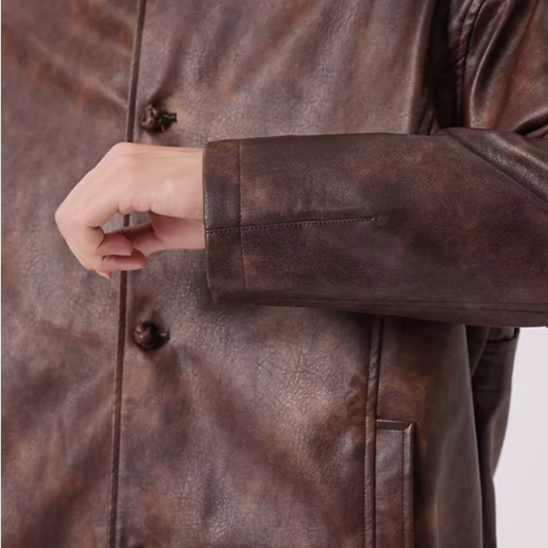 Wellington Vintage Washed Leather Jacket