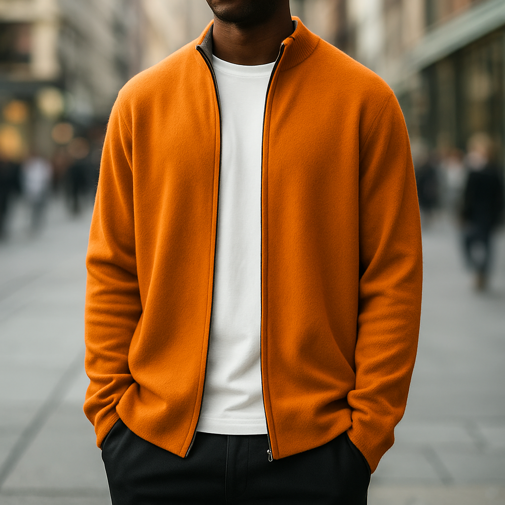 Sauletto Men's Cashmere Zip Cardigan