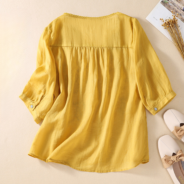 Jane Austen Linen Blouse