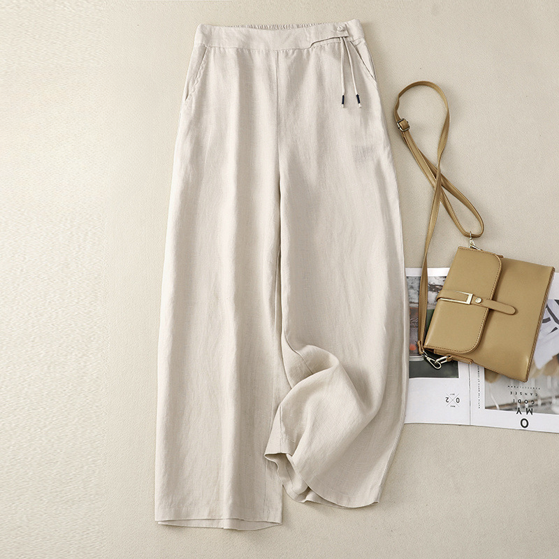 Ariadne Wide-Leg Linen Pants