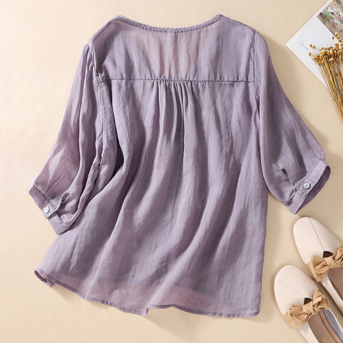 Jane Austen Linen Blouse