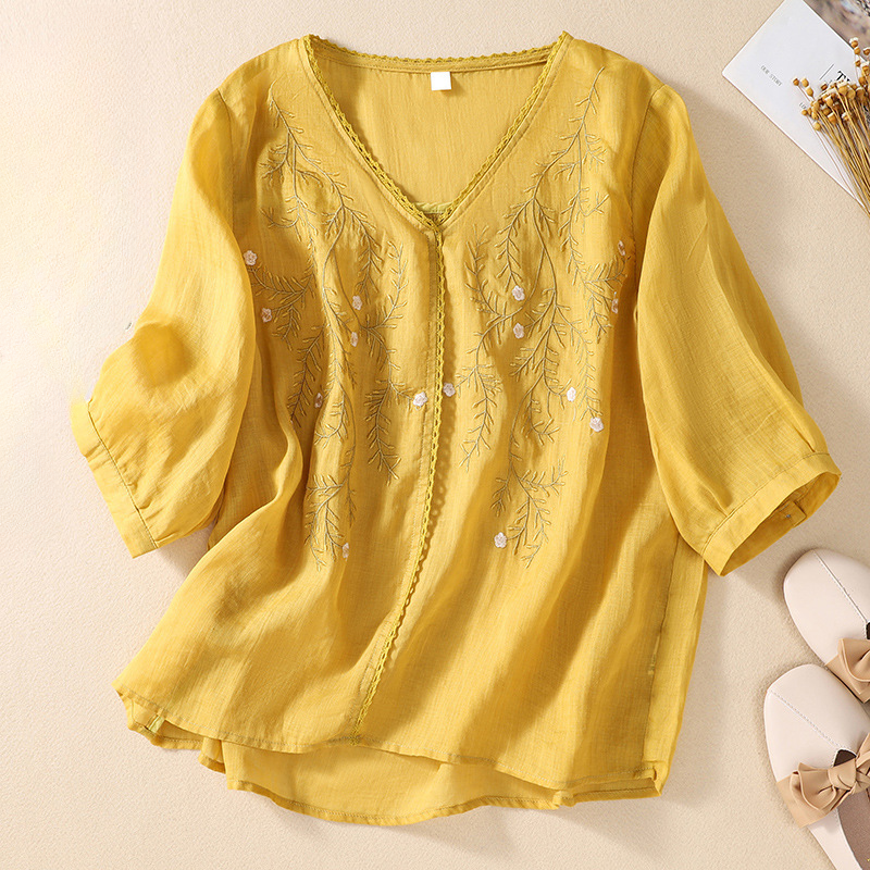 Jane Austen Linen Blouse
