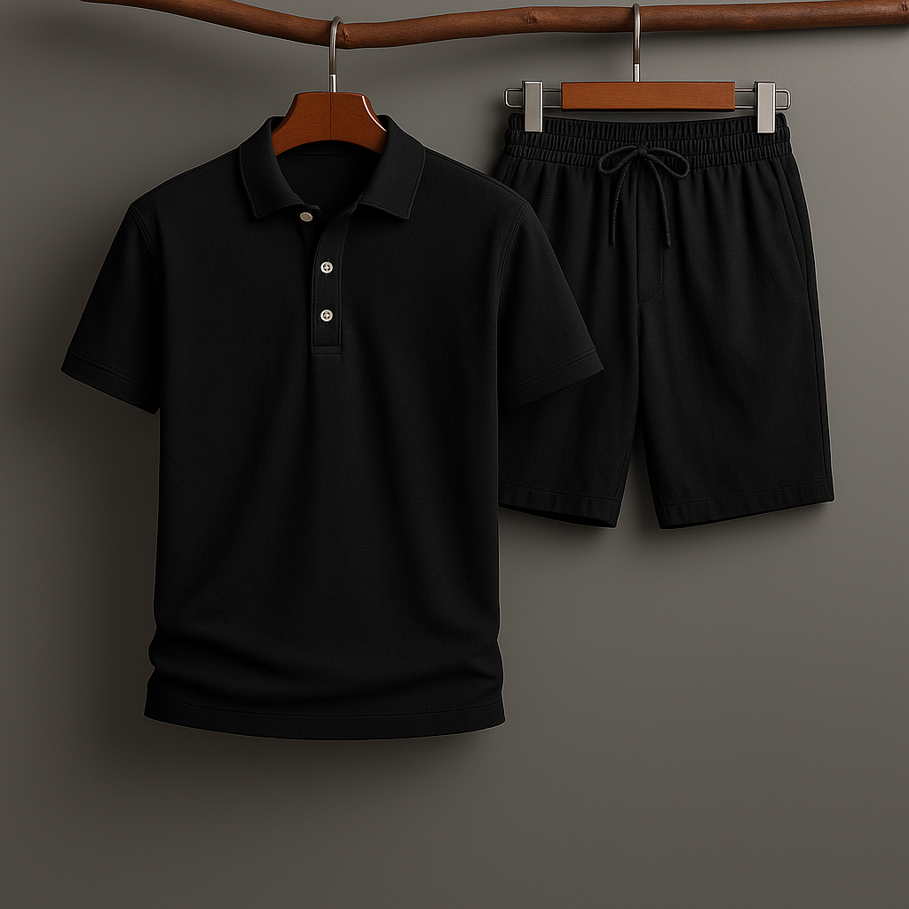 Oslo Men's Linen Cotton Polo Set