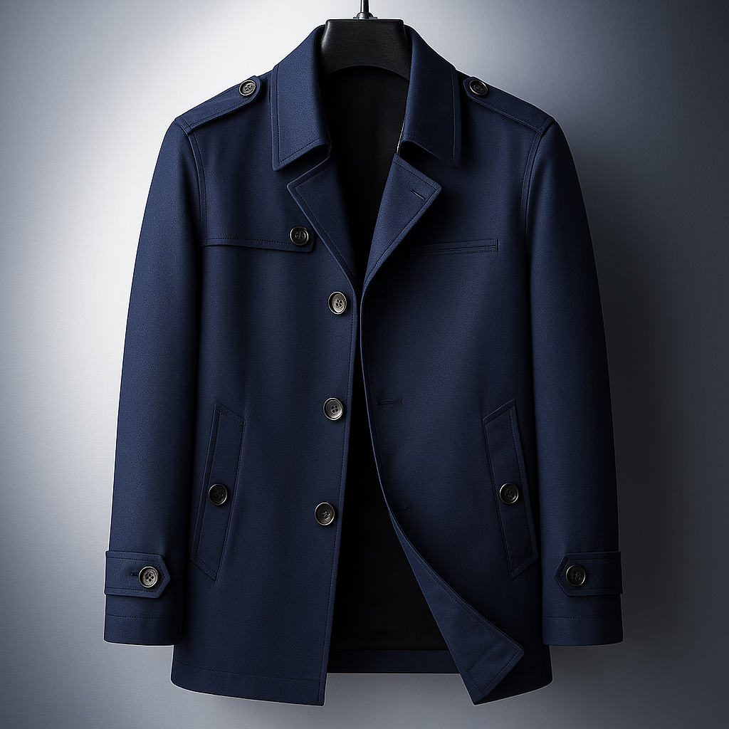 Zennox Men's Lightweight Trench Coat