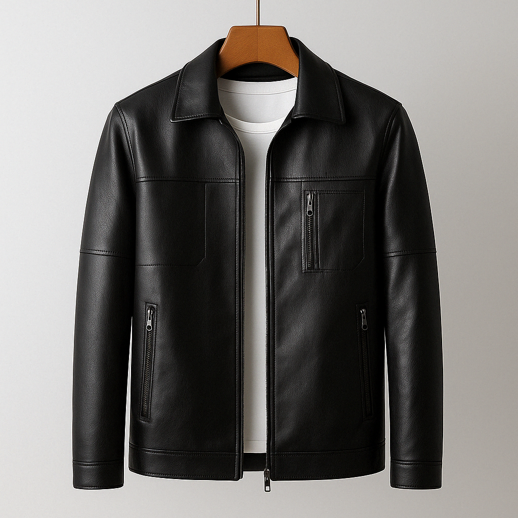 Leo Men's Classic Leather Jacket