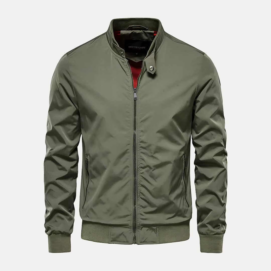 Austin Stand Collar Bomber Jacket
