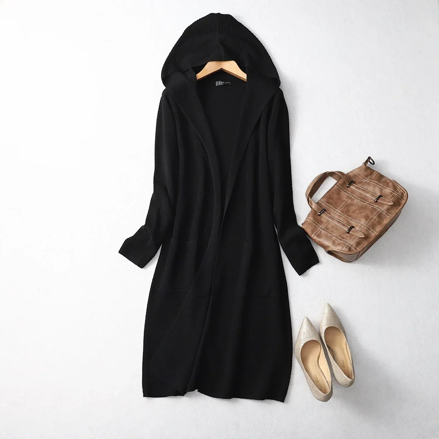 Women's V -Neck Long Sleeve Cashmere Hoodie