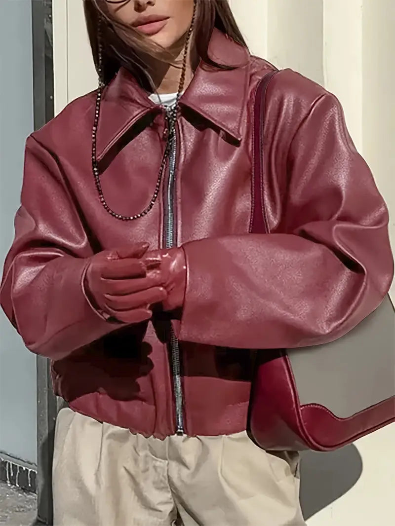 Linda Women's Relaxed Fit Zip-Up Bomber Jacket