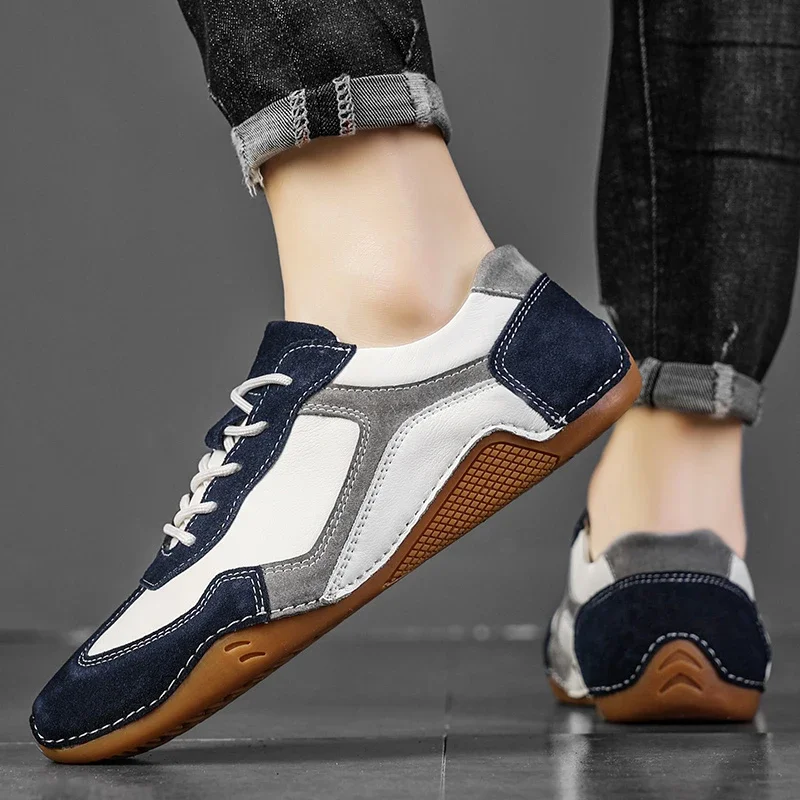 Retro Glide Leather Street Sneakers