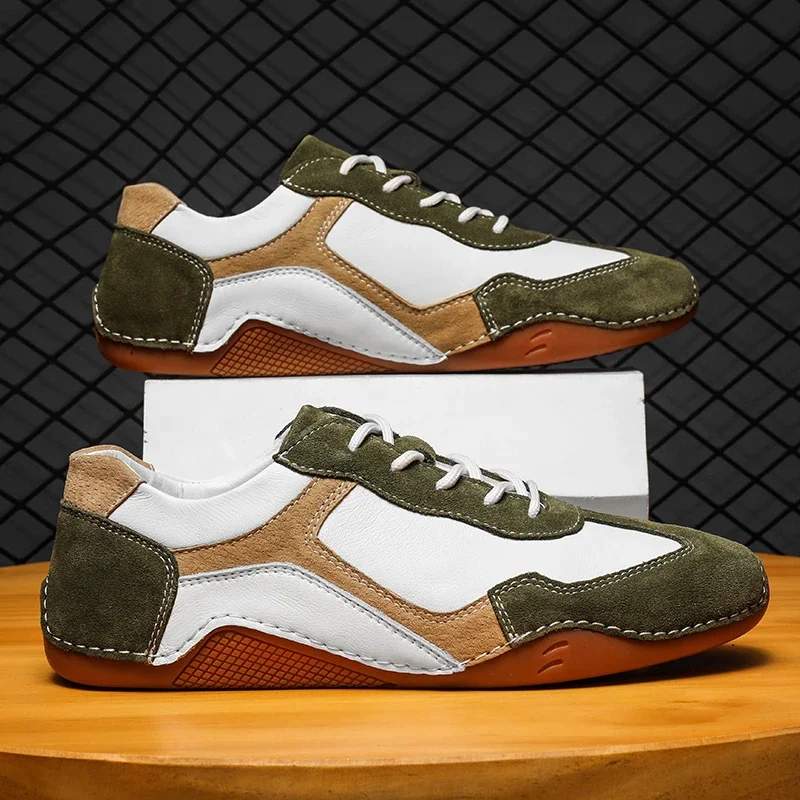 Retro Glide Leather Street Sneakers