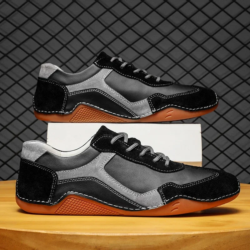 Retro Glide Leather Street Sneakers