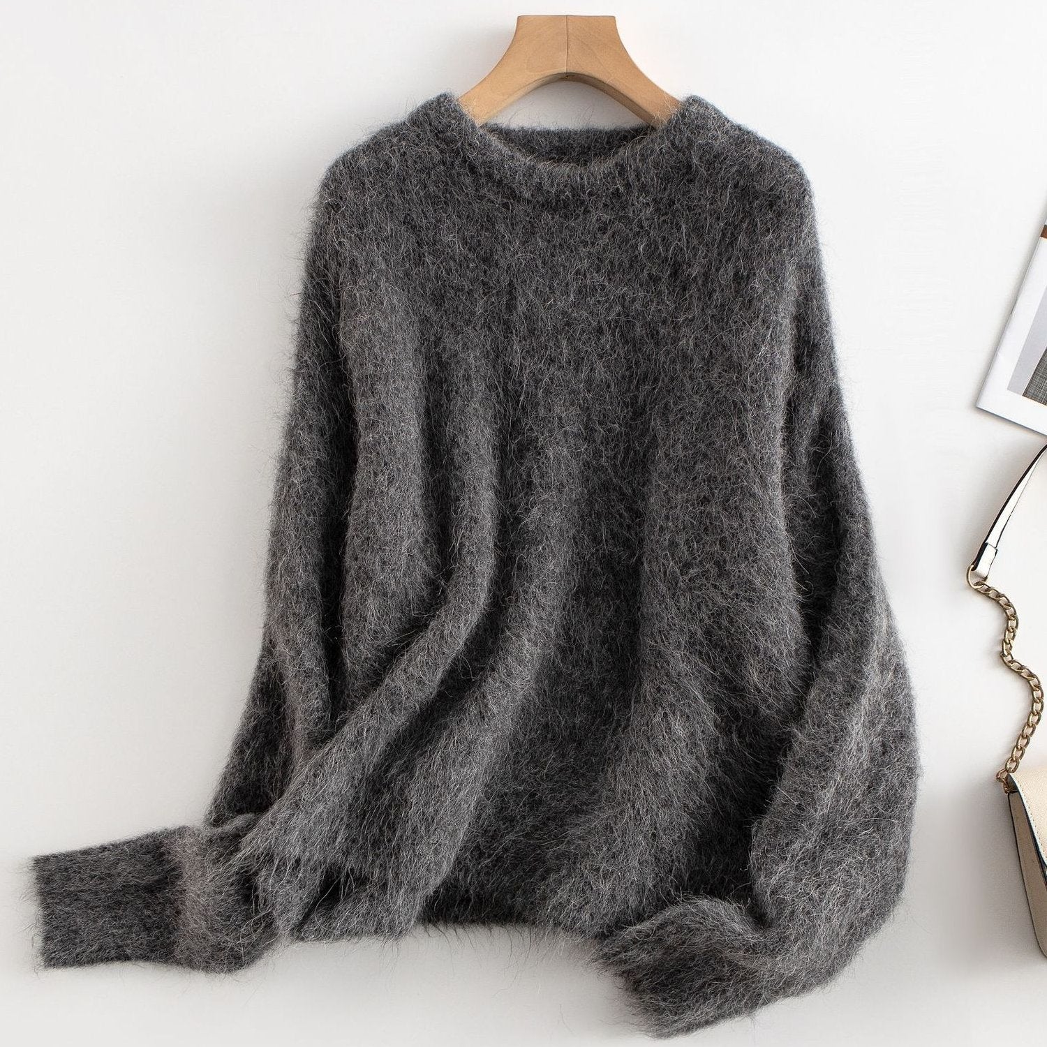 Leslee Women’s Long Sleeve Wool Sweatshirt