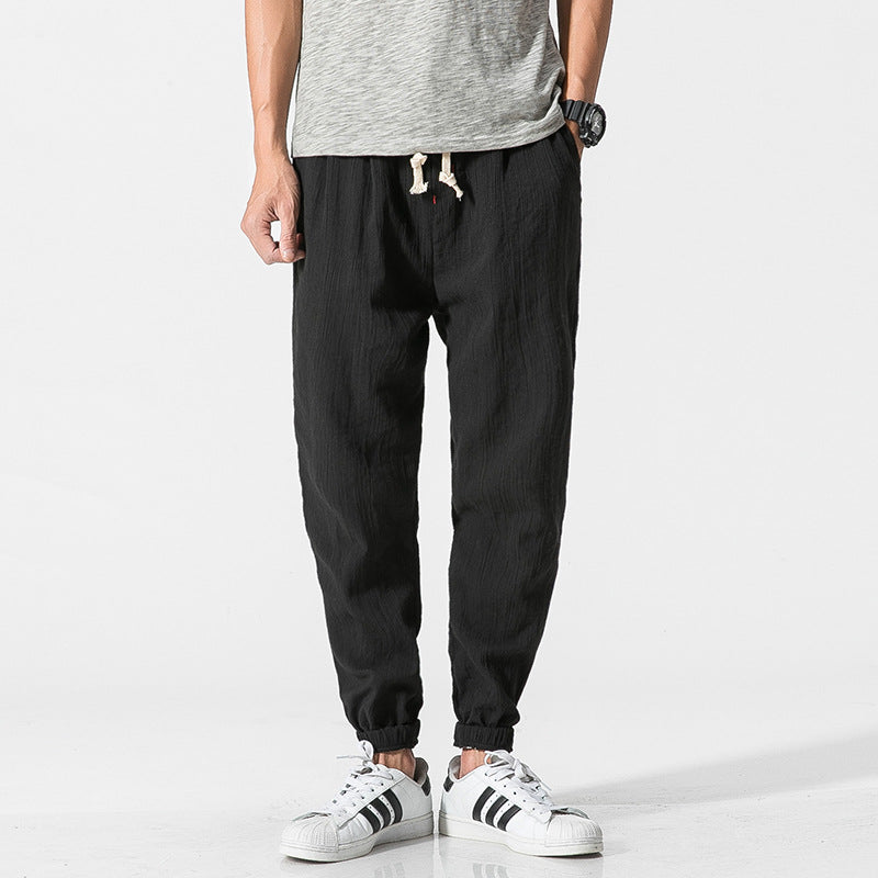 Contorno Men's Lightweight Linen Joggers
