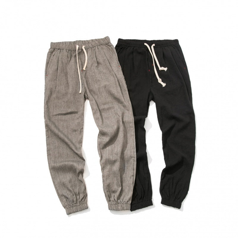 Contorno Men's Lightweight Linen Joggers