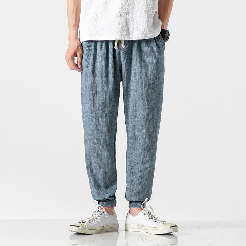 Contorno Men's Lightweight Linen Joggers