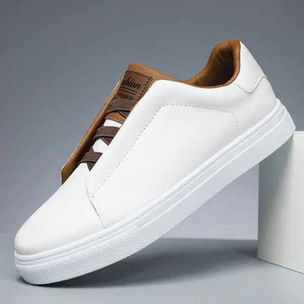 Burnello Men's Classic Leather Sneakers
