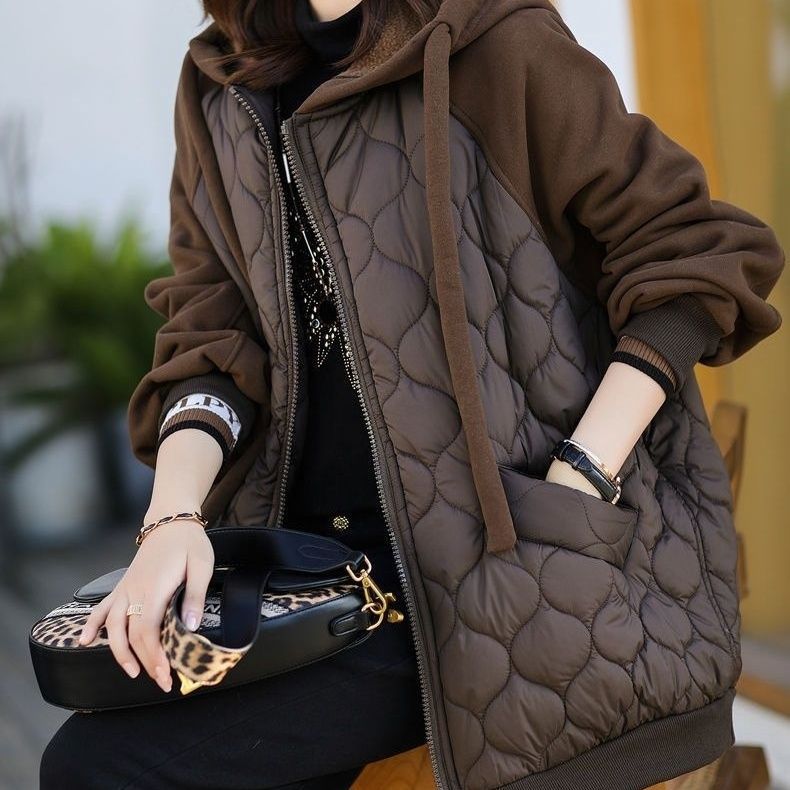 Elena Women Quilted Hooded Jacket