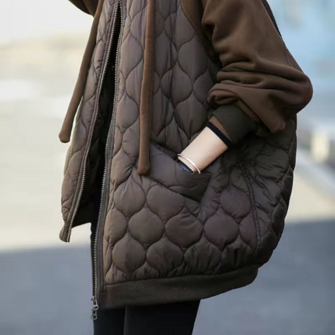 Elena Women Quilted Hooded Jacket