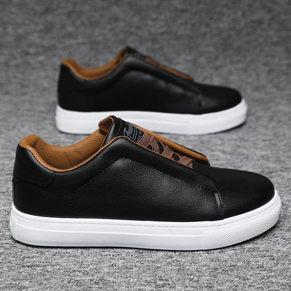 Burnello Men's Classic Leather Sneakers
