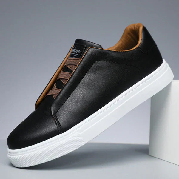 Burnello Men's Classic Leather Sneakers