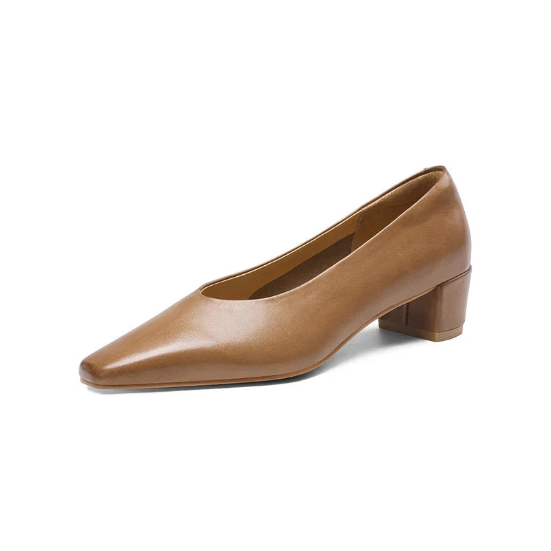 Women's Genuine Leather Work Pumps