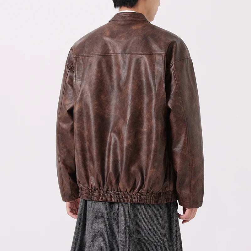 Wellington Vintage Washed Leather Jacket
