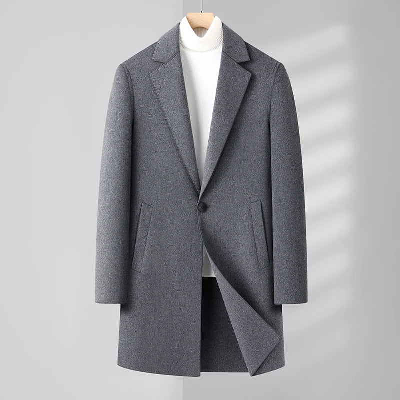 Alpine Men's Pure Wool Overcoat