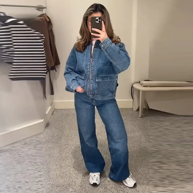 Oakley Women's  Denim Zipper Jacket