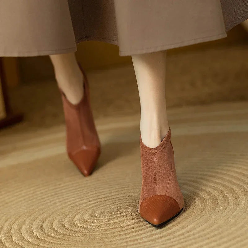 Clay Women Pointed Leather Heels