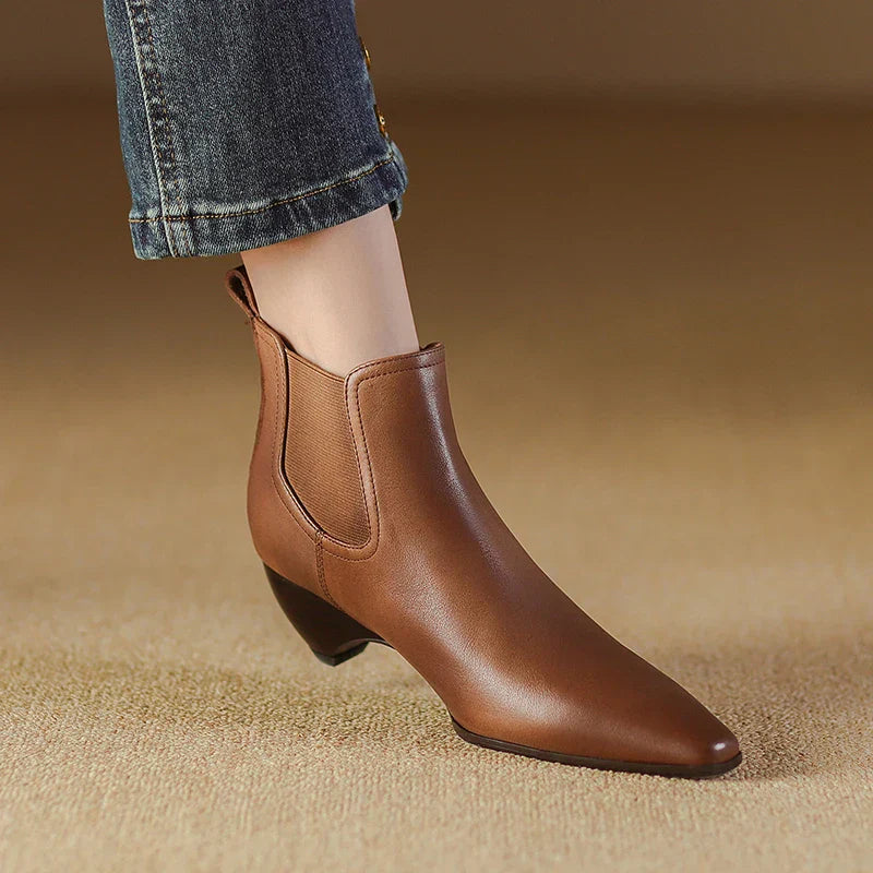 Liorane Women Genuine Leather Ankle Boots
