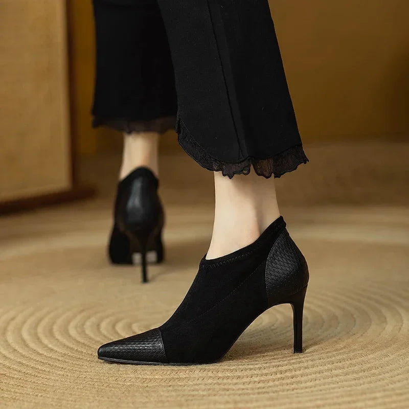 Clay Women Pointed Leather Heels