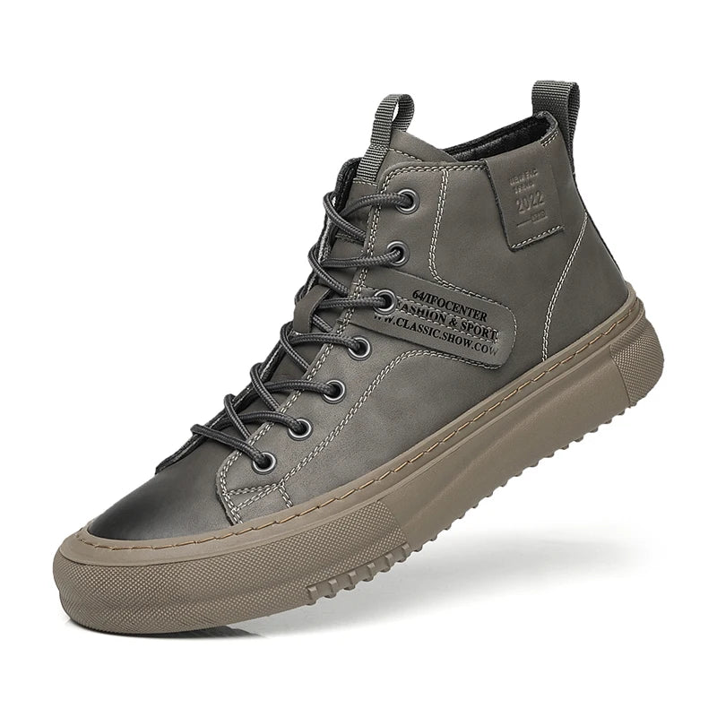 Qastello Men's Leather Sneakers