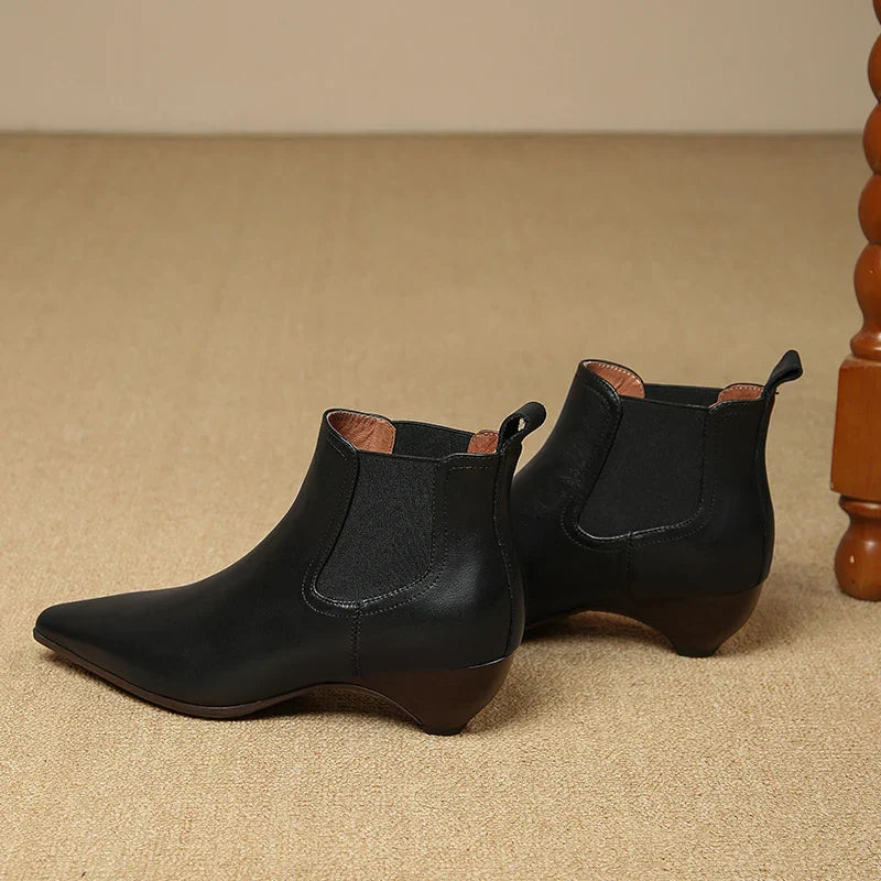 Liorane Women Genuine Leather Ankle Boots