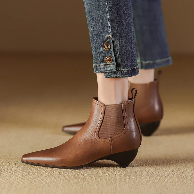 Liorane Women Genuine Leather Ankle Boots