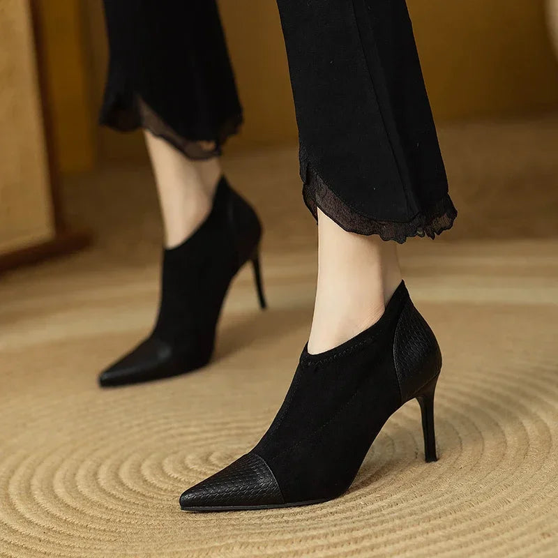Clay Women Pointed Leather Heels