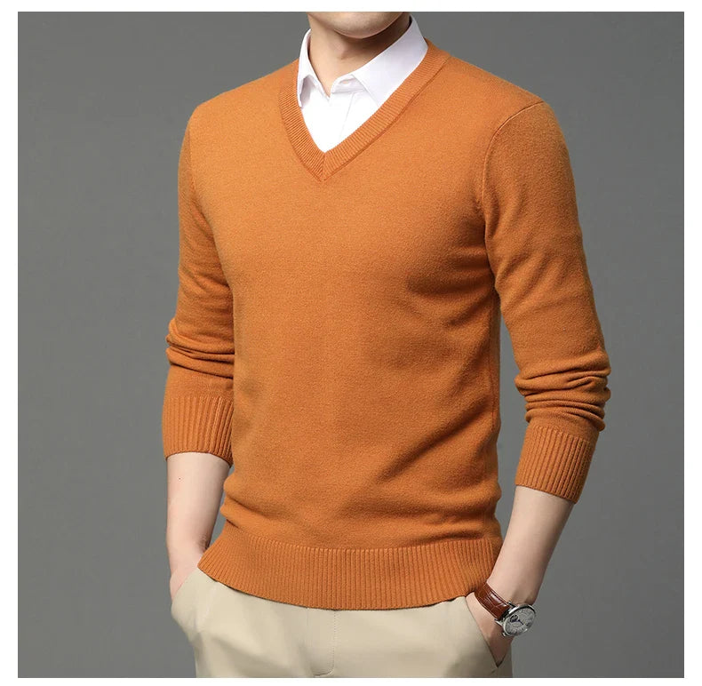 Hudson Long Sleeve V Neck Sweater