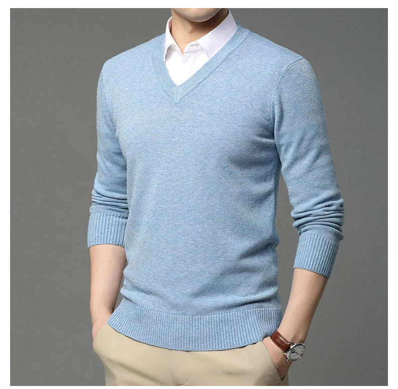 Hudson Long Sleeve V Neck Sweater