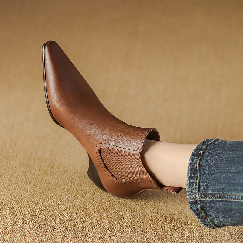 Liorane Women Genuine Leather Ankle Boots