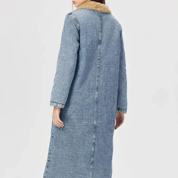Liora Women's Denim Long Overcoat