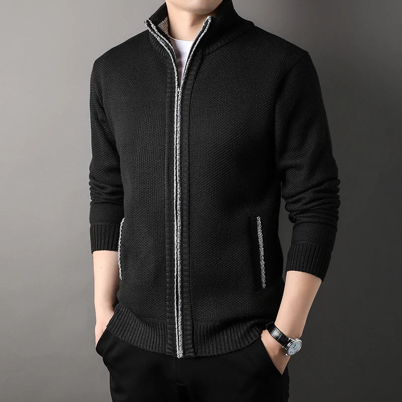 Kalvin Men's Knit Zipper Jacket