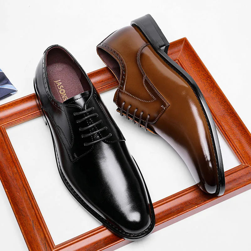 Micheal Men's Leather Derby Oxfords