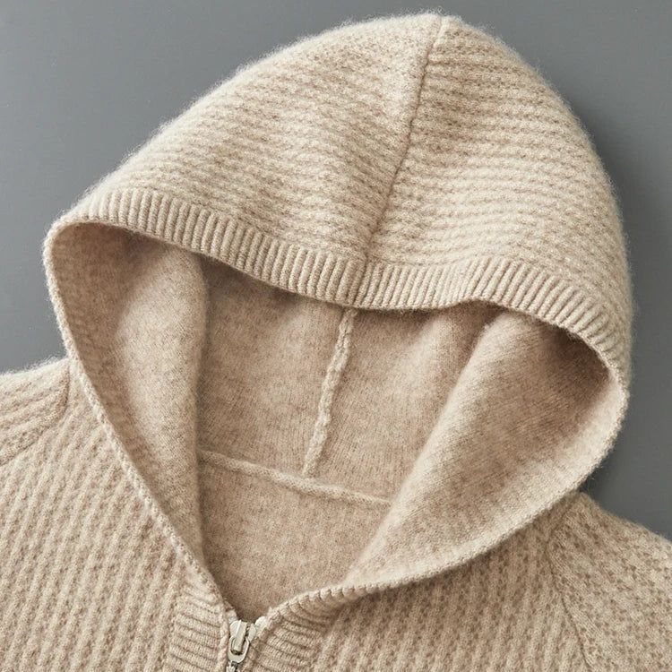 Lorrento Men's Classic Cashmere Zip Hoodie