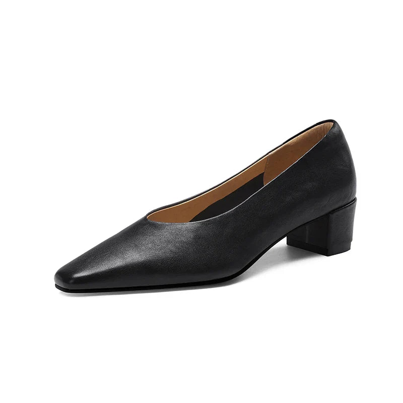 Women's Genuine Leather Work Pumps