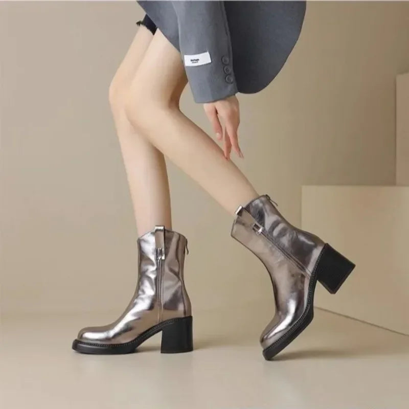 Dakota Women's Chunky Leather Boots