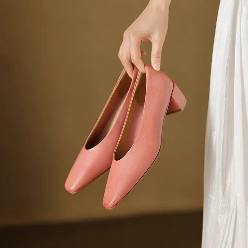 Women's Genuine Leather Work Pumps