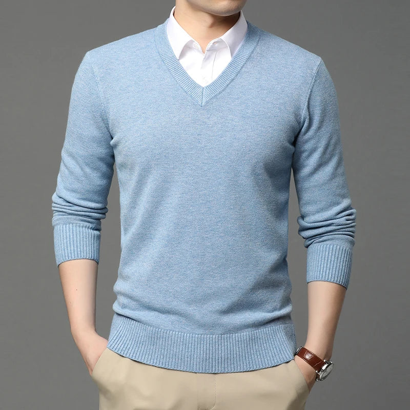 Hudson Long Sleeve V Neck Sweater