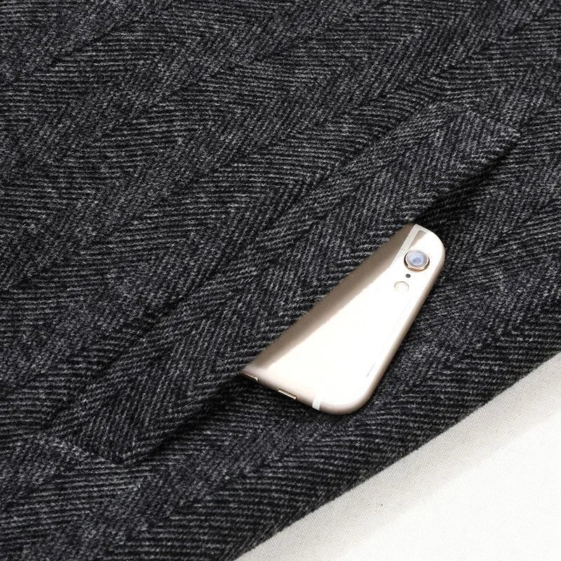 Italian Men's Pure Wool Overcoat
